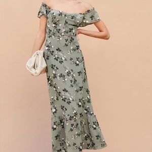 NWT REFORMATION BUTTERFLY DRESS VERDE